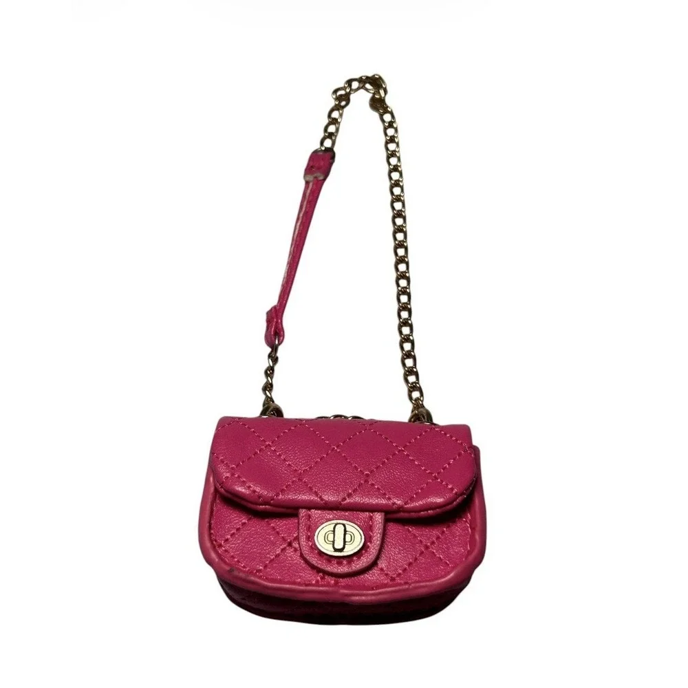 Zuru 5 Surprise Mini Fashion Pink Purse With Chain Strap Great For Barbie Dolls